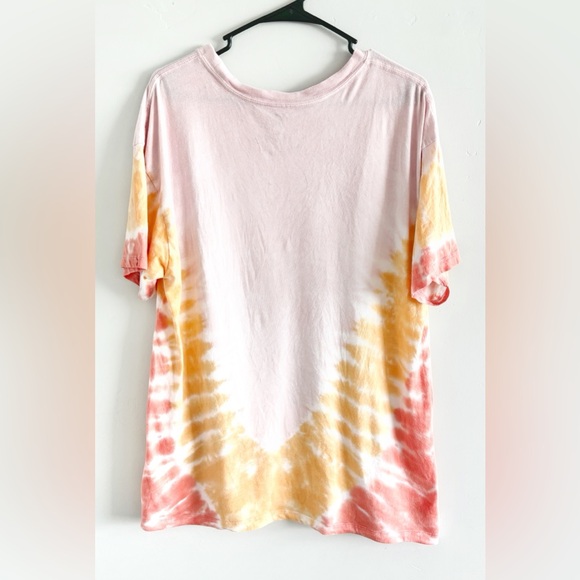 Grateful Dead T Shirt Skeleton Roses Pink Orange Tie Dye Medium - Picture 4 of 5